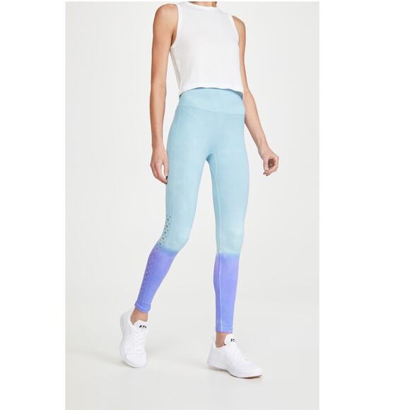 New Spiritual Gangster Self Love Leggings, Blue Purple Dip Dye Women's Size M/L